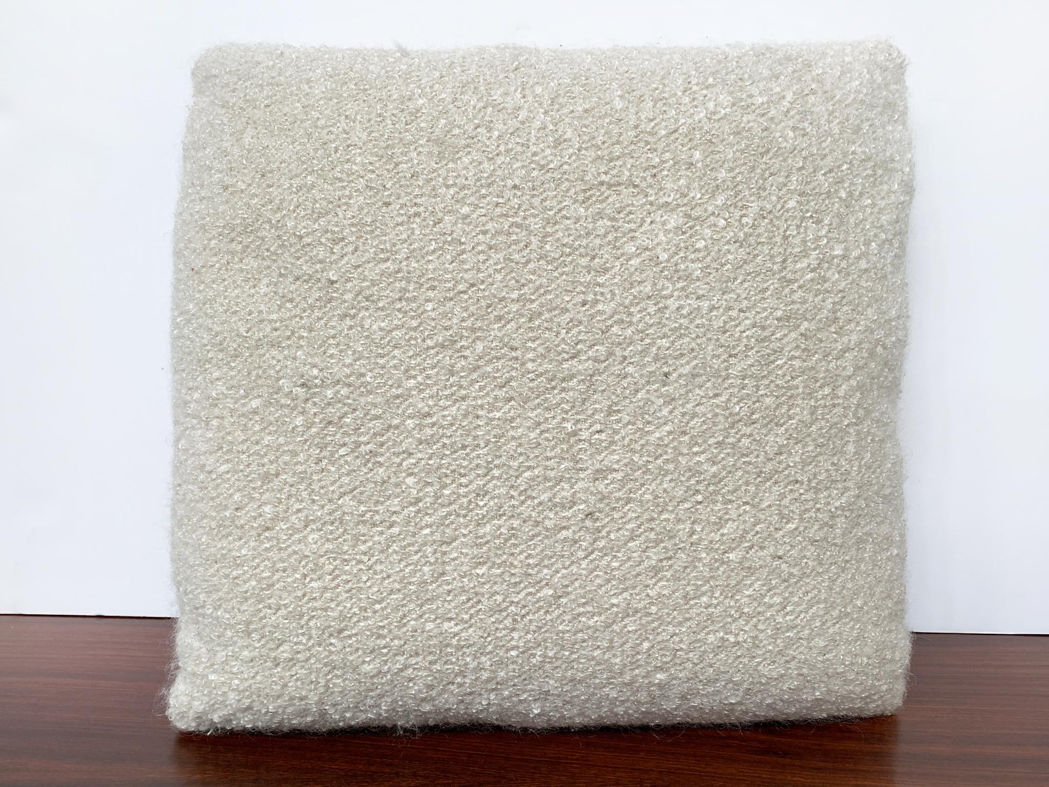 cream boucle pillow