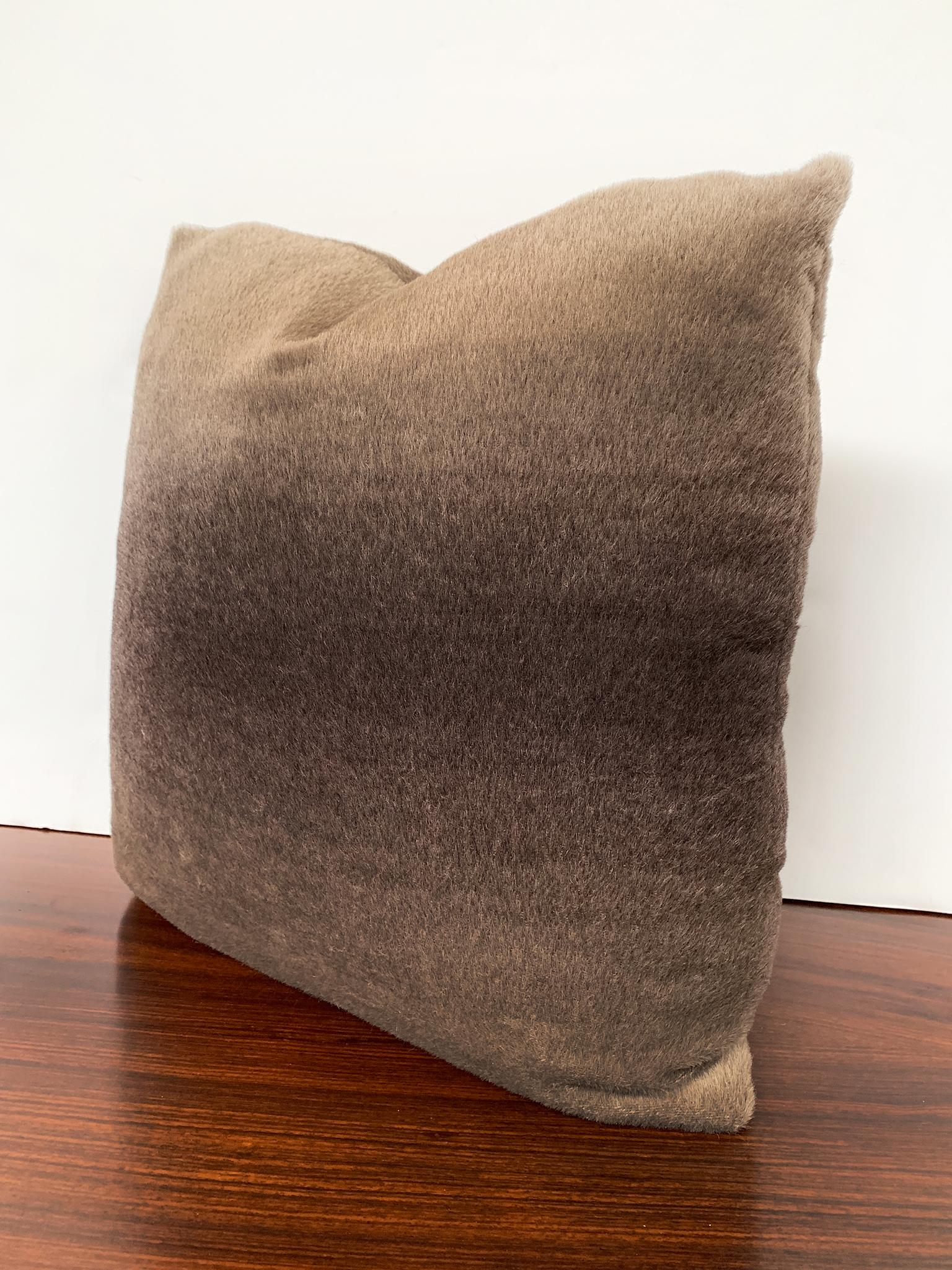 American Custom Pillow with Schumacher Mohair Velvet