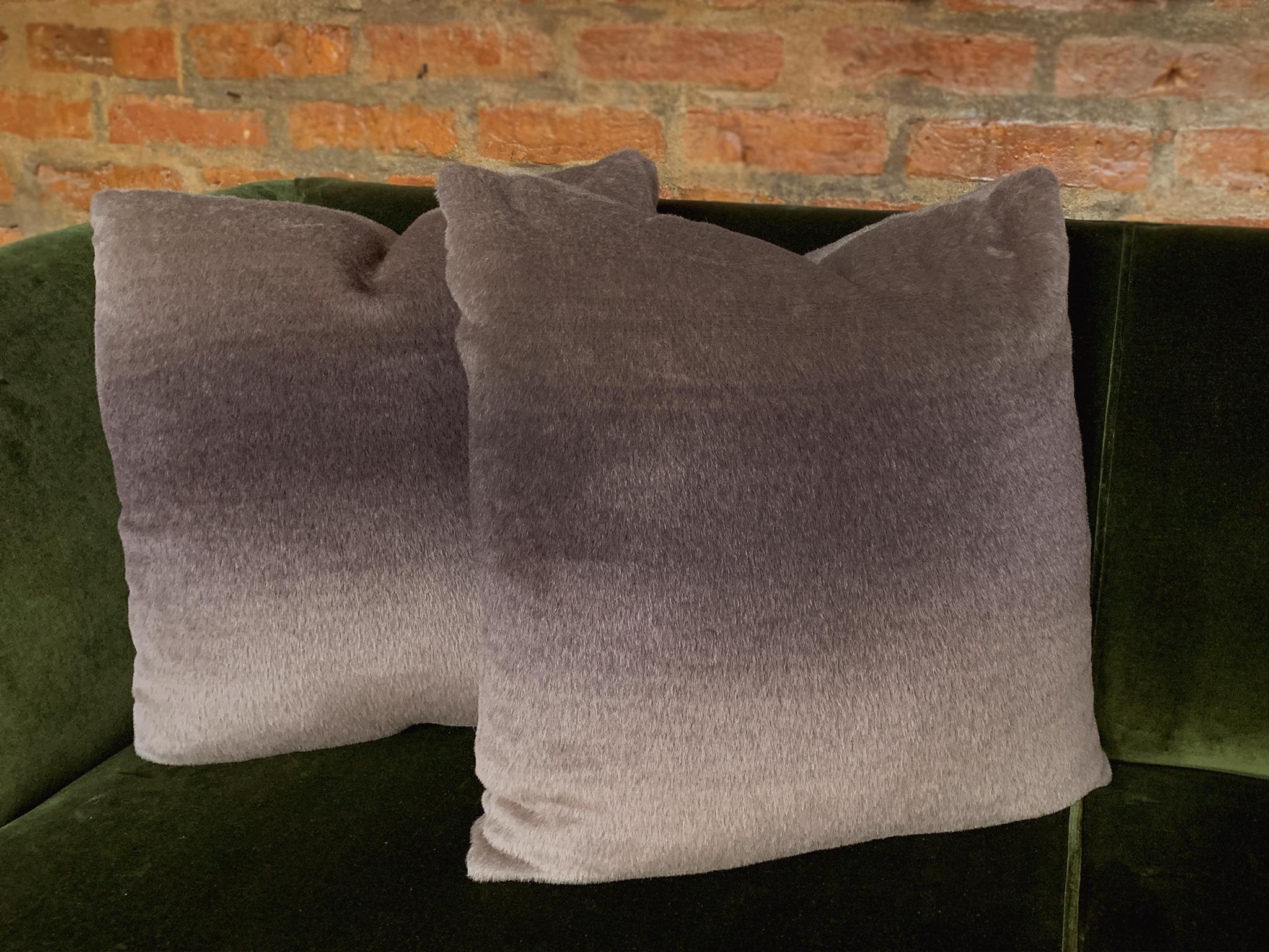 Custom Pillow with Schumacher Mohair Velvet 2