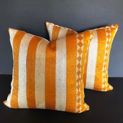 Custom Pillows Cut from a Vintage Phulkari Bagh Wedding Shawl