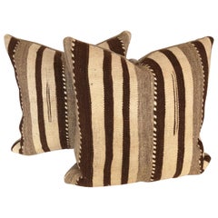 Custom Pillows by Maison Suzanne Cut from a Vintage Wool Moroccan Berber Rug