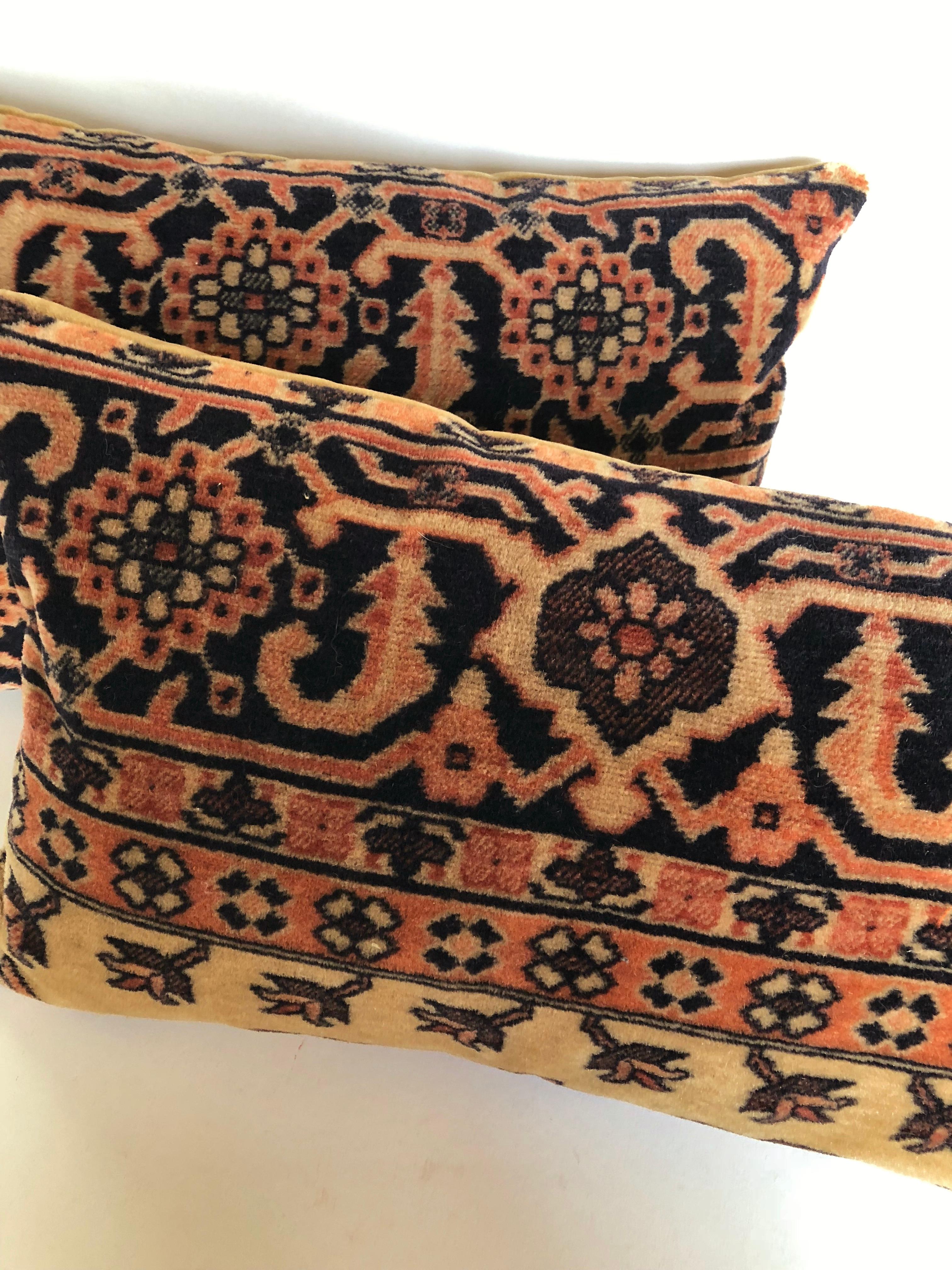 Custom Pillows by Maison Suzanne Cut From an Antique Mohair Textile, Netherlands In Good Condition For Sale In Glen Ellyn, IL