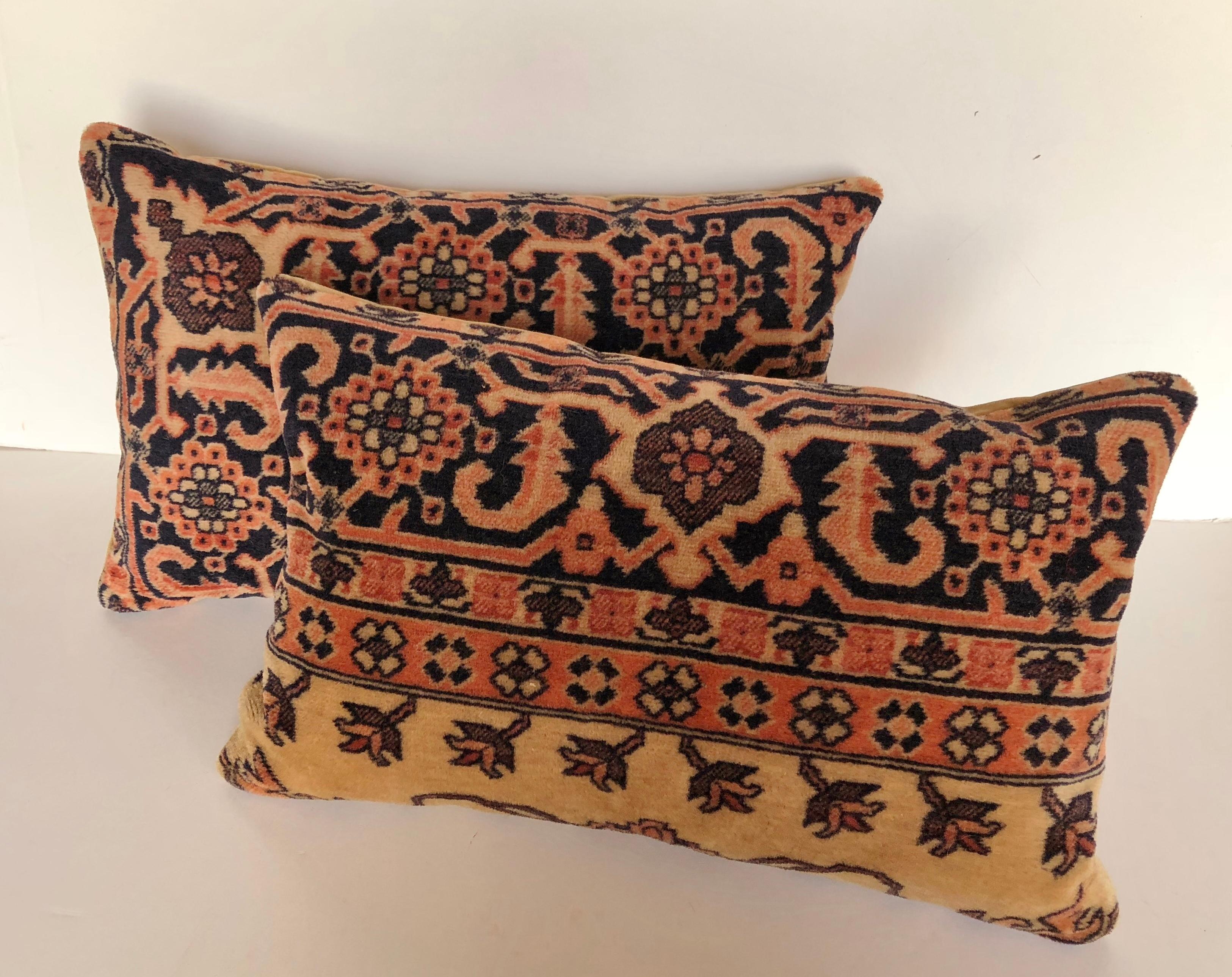 Custom Pillows by Maison Suzanne Cut From an Antique Mohair Textile, Netherlands For Sale 1