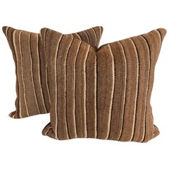 Custom Pillows by Maison Suzanne Cut from a Vintage Moroccan Wool Berber Rug