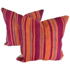Custom Pillows by Maison Suzanne Cut from a Vintage Moroccan Wool Berber Rug