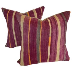 Custom Pillows cut from a Vintage Moroccan Wool Rug, Atlas Mountains Custom Pillows cut from a Vintage Moroccan Wool Rug, Atlas Mountains