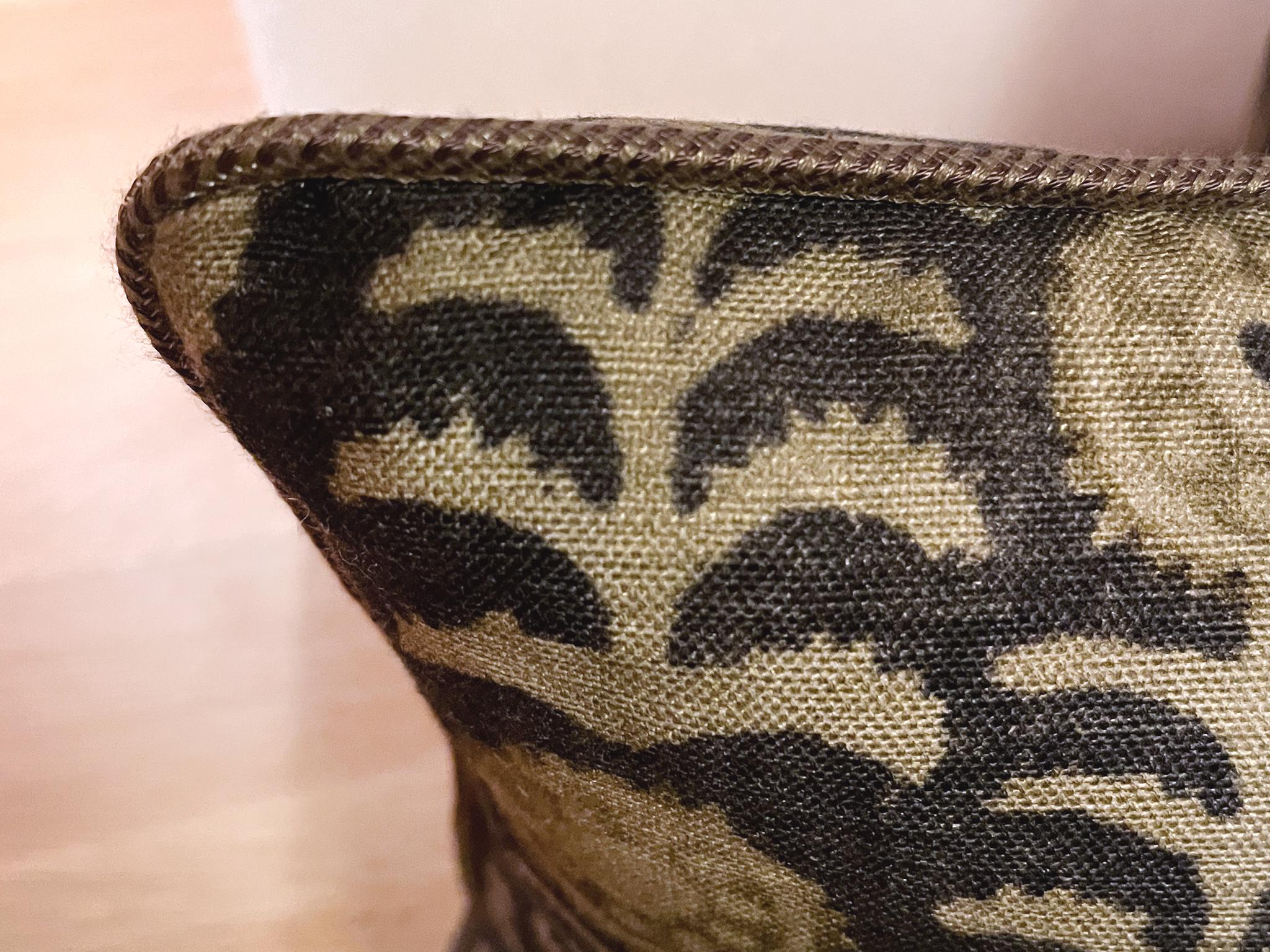 Linen Custom Pillows With Robert Kime Fabric - a Pair