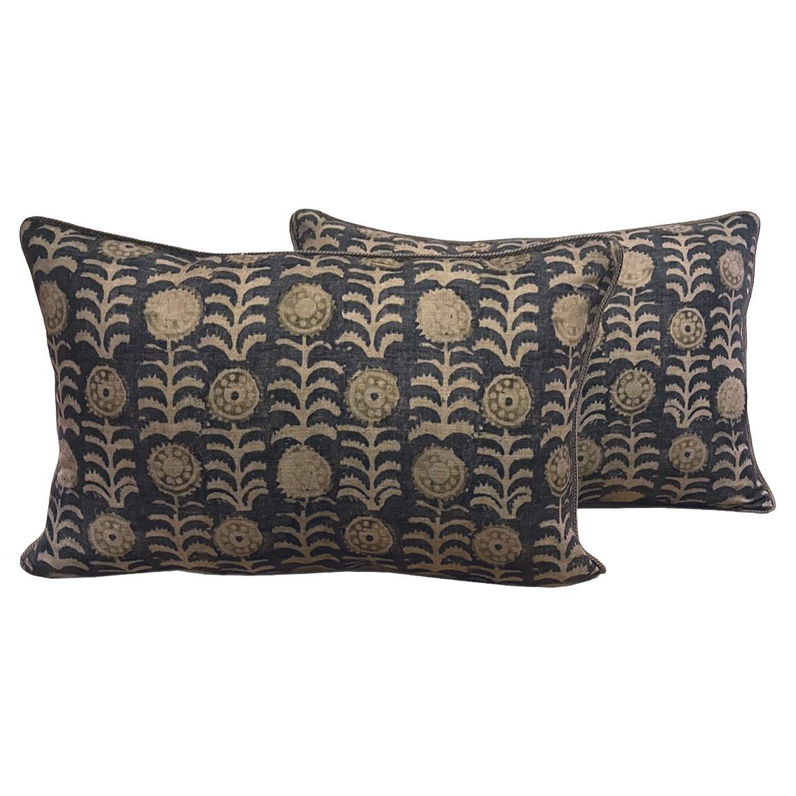 Custom Pillows With Robert Kime Fabric - a Pair
