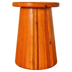 Custom Pinewood Rotating Side Table/Pedestal