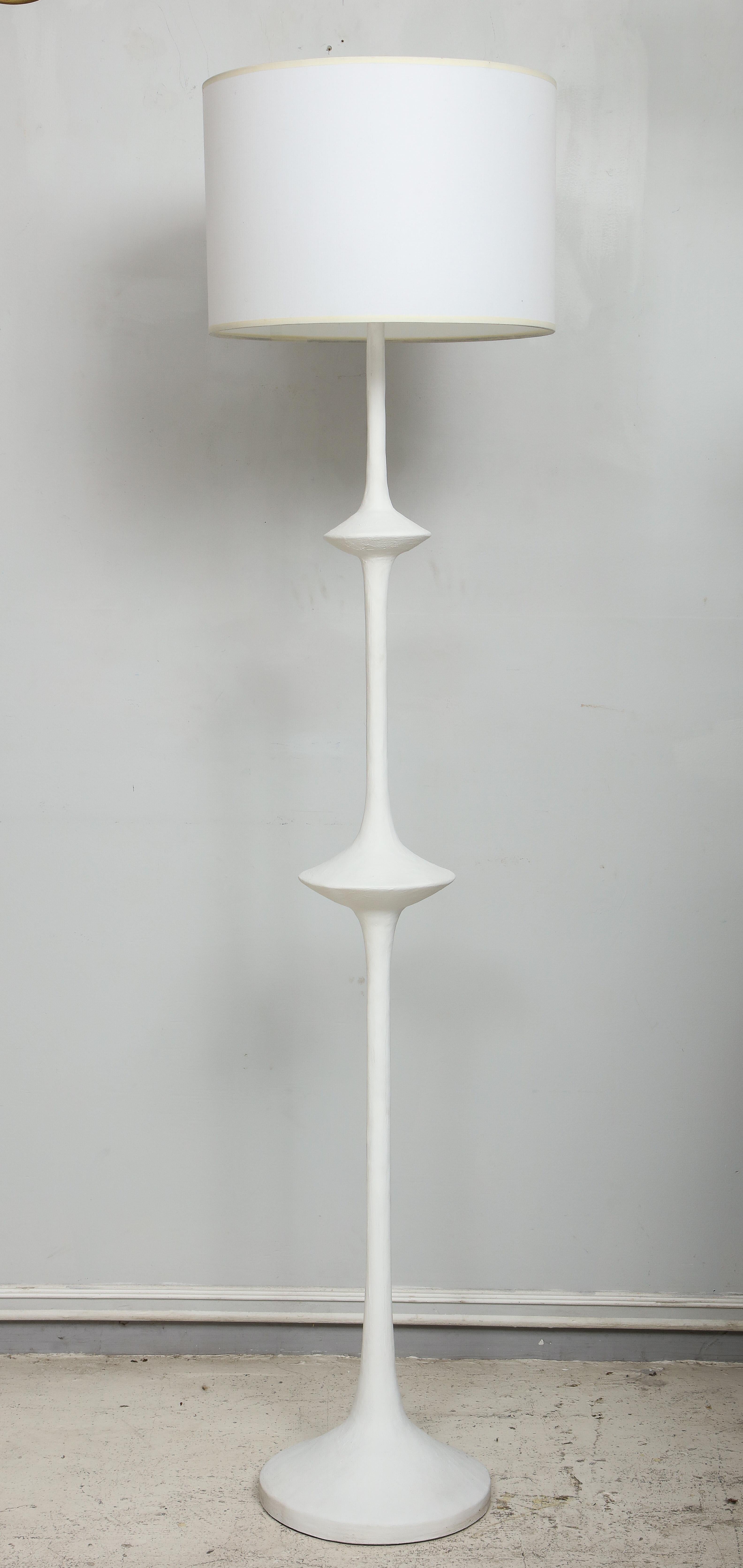 Custom plaster fixture / floor lamp in the Giacometti Manner.
The lamp shade is not included.
Please note that this fixture is customizable.
Lead Time for custom made is 8-10 weeks.