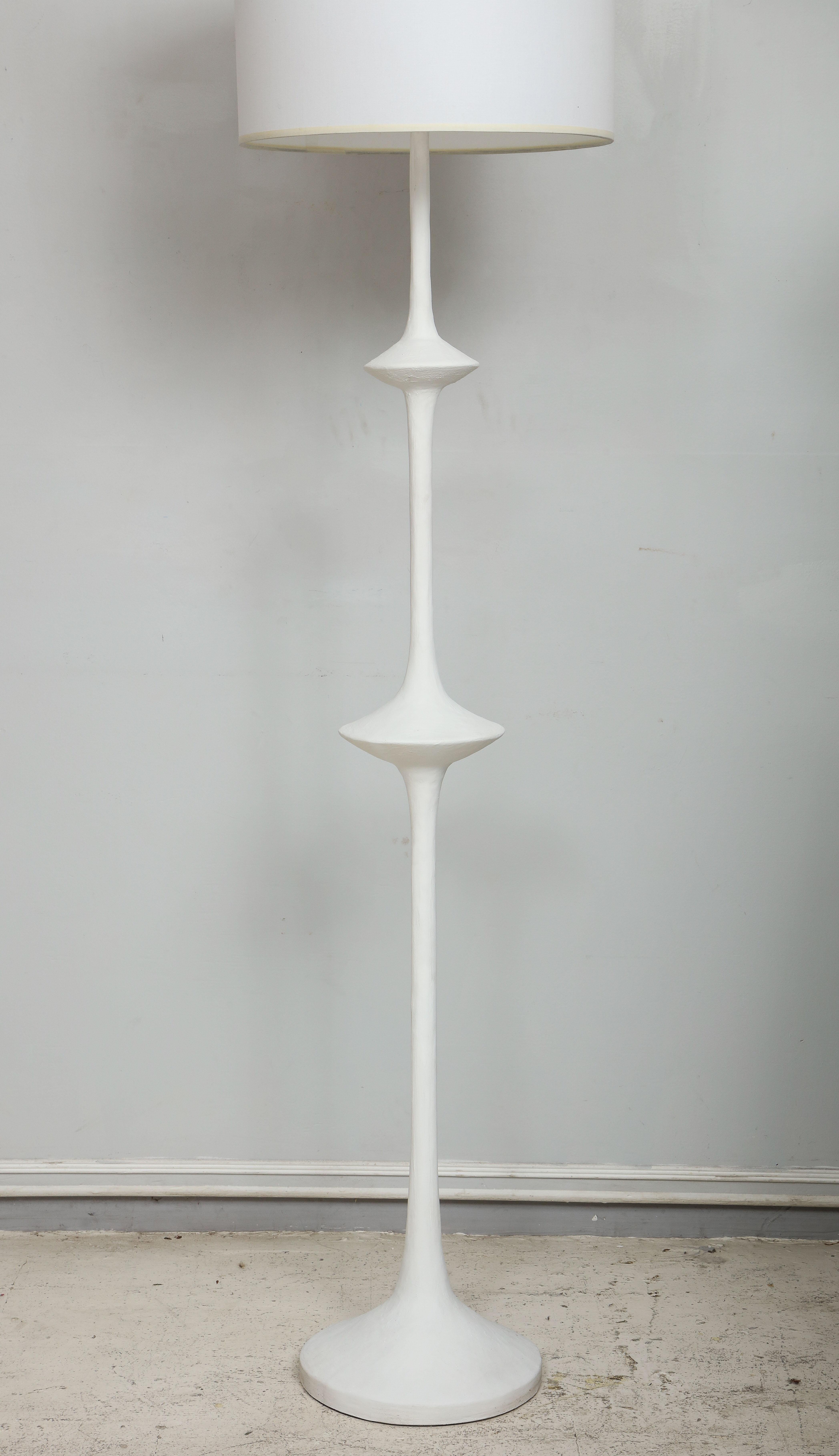 Modern Custom Plaster Floor Lamp in the Giacometti Manner For Sale