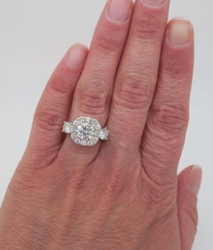 Custom Platinum GIA Certified Round Brilliant Cut Diamond Ring