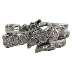 Custom Platinum Marquise & Baguette Diamond Band
