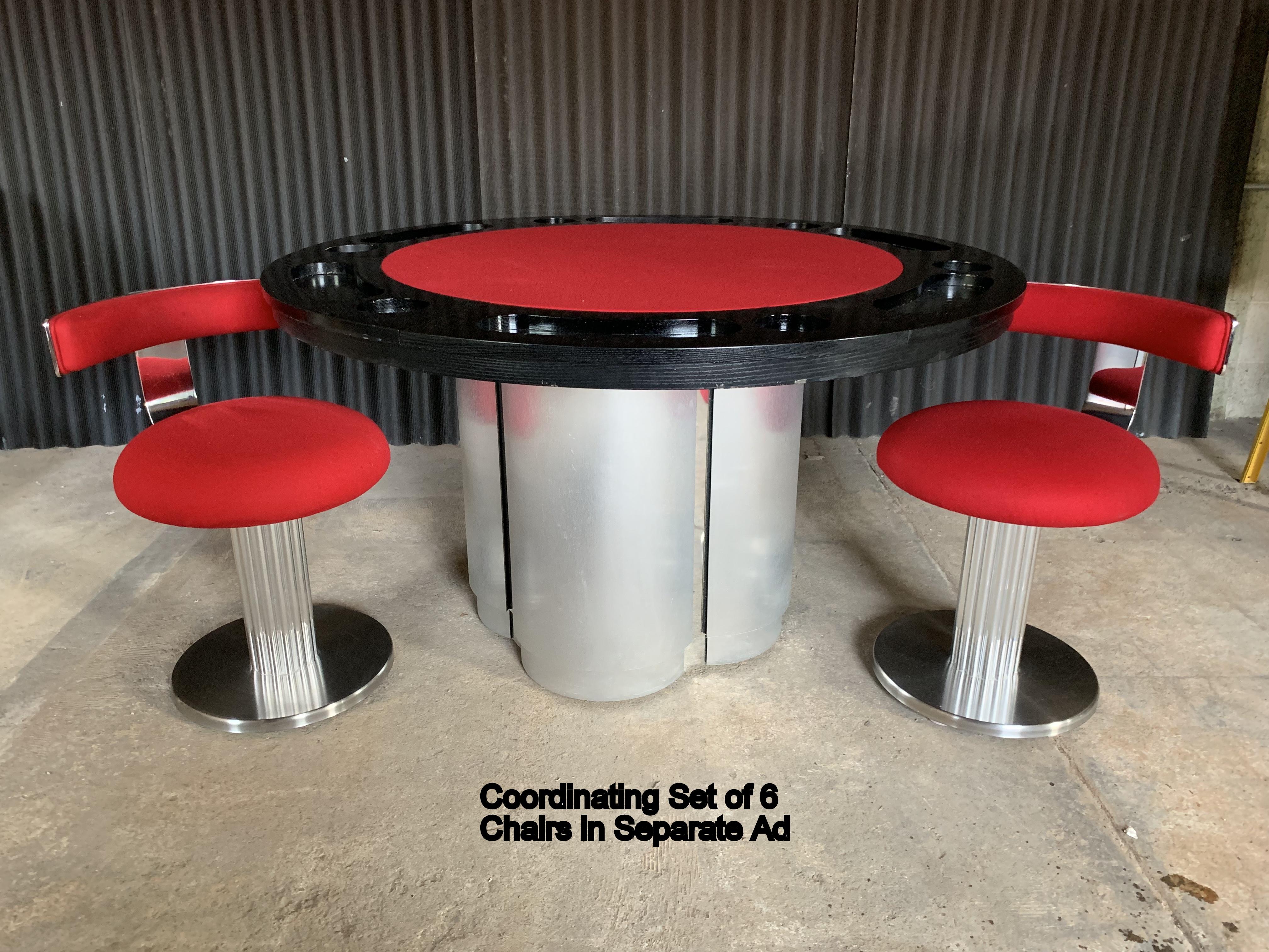 Mid-Century Modern Custom Poker, Card Table, 1988