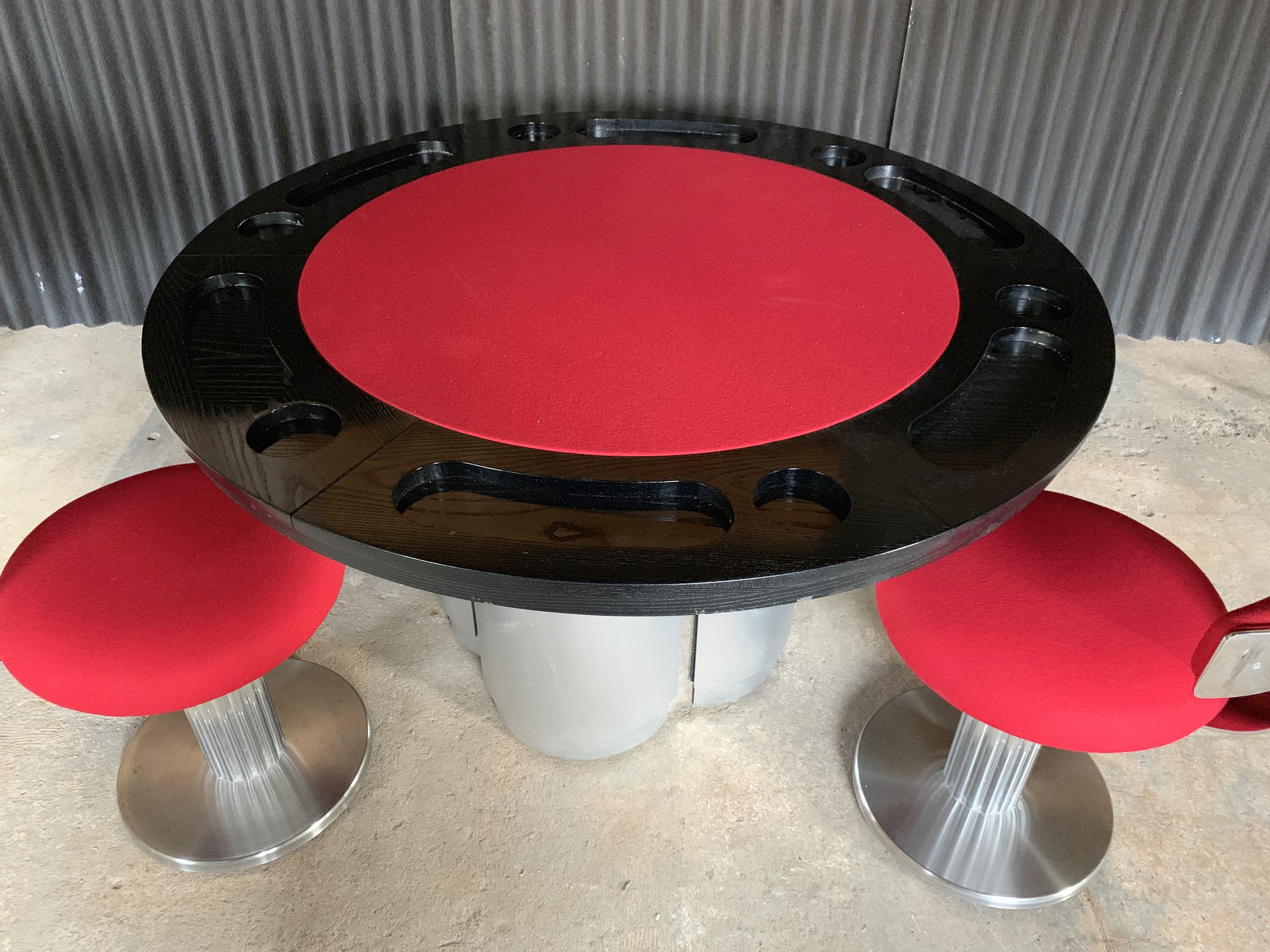 Custom Poker, Card Table, 1988 In Good Condition In Southampton, NJ