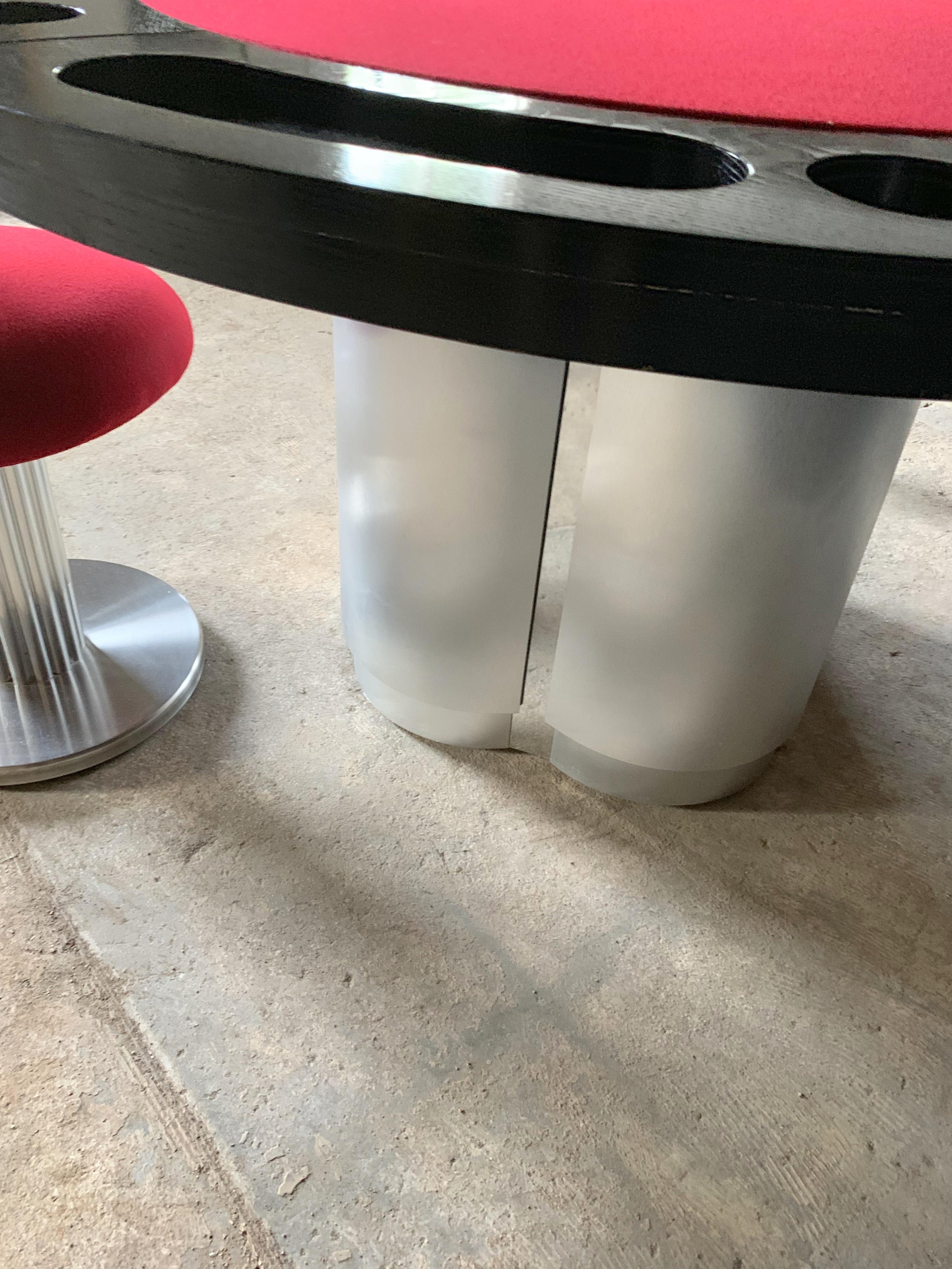 Stainless Steel Custom Poker, Card Table, 1988