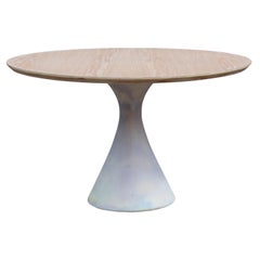 Custom Postmodern Round Wooden Tulip Table