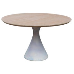 Custom Postmodern Round Wooden Tulip Table