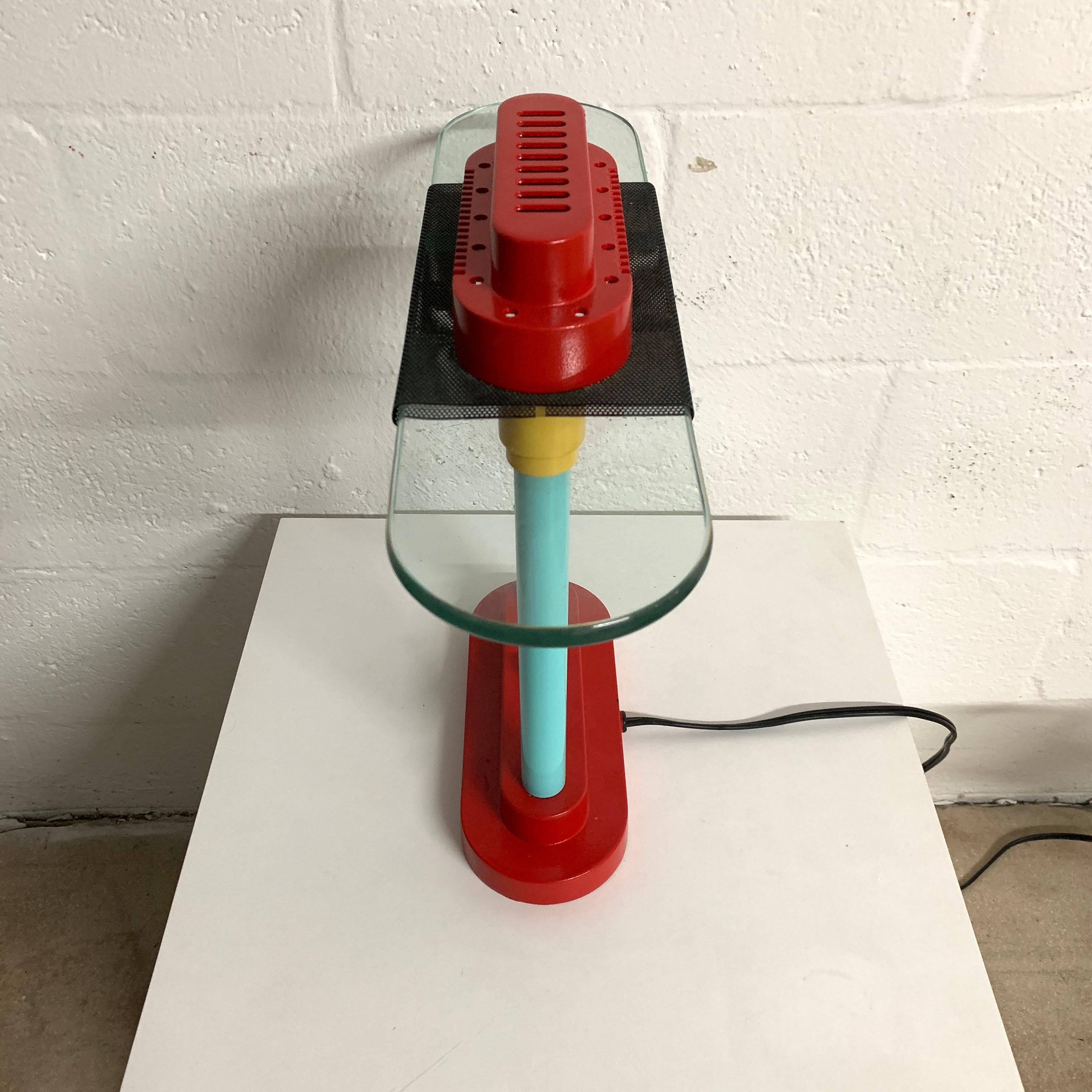 Custom Postmodern Robert Sonneman Memphis Lamp for George Kovacs, 1980s In Fair Condition In Miami, FL