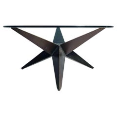 Custom Post Modern Steel Coffee Table in Bronze Finish
