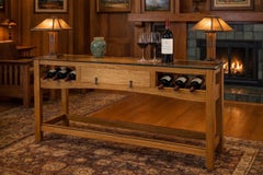 Custom Quartersawn White Ash Wine Table By Richard Reed, Steamboat Springs