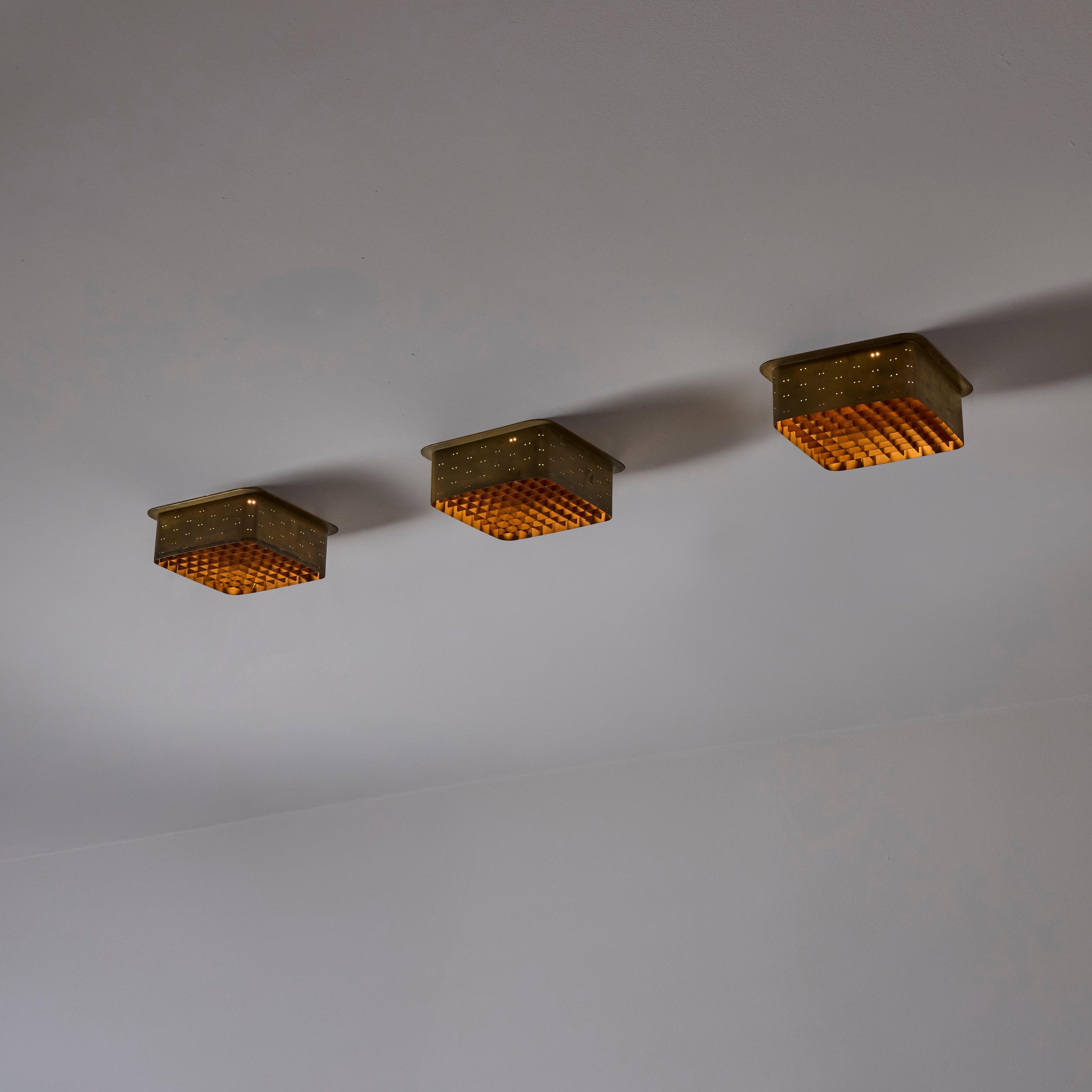 Finnish Custom Recessed Flush Mounts by Paavo Tynell For Sale