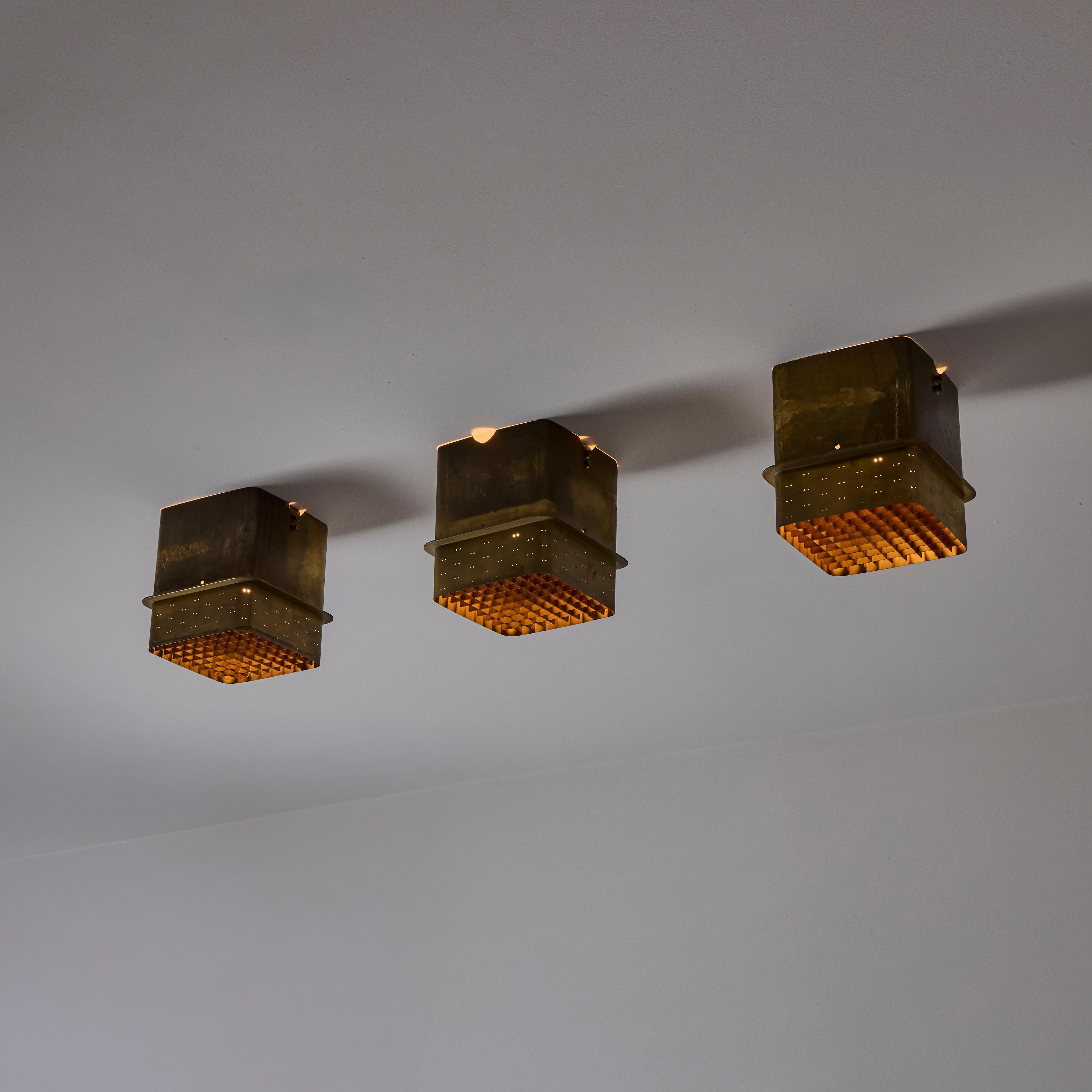 Custom Recessed Flush Mounts by Paavo Tynell For Sale 1