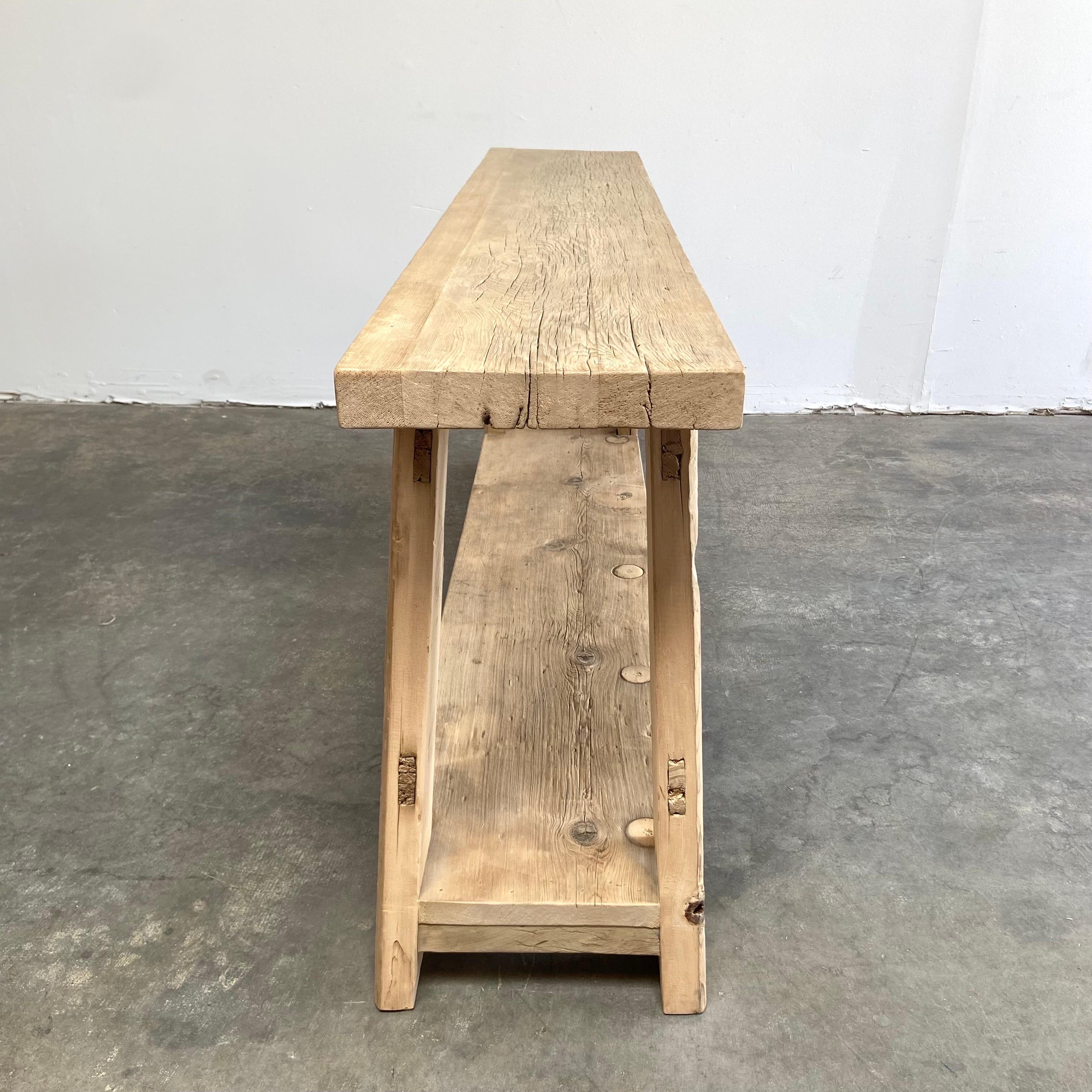 Custom Reclaimed Cypress Console Entry or Sofa Table 3