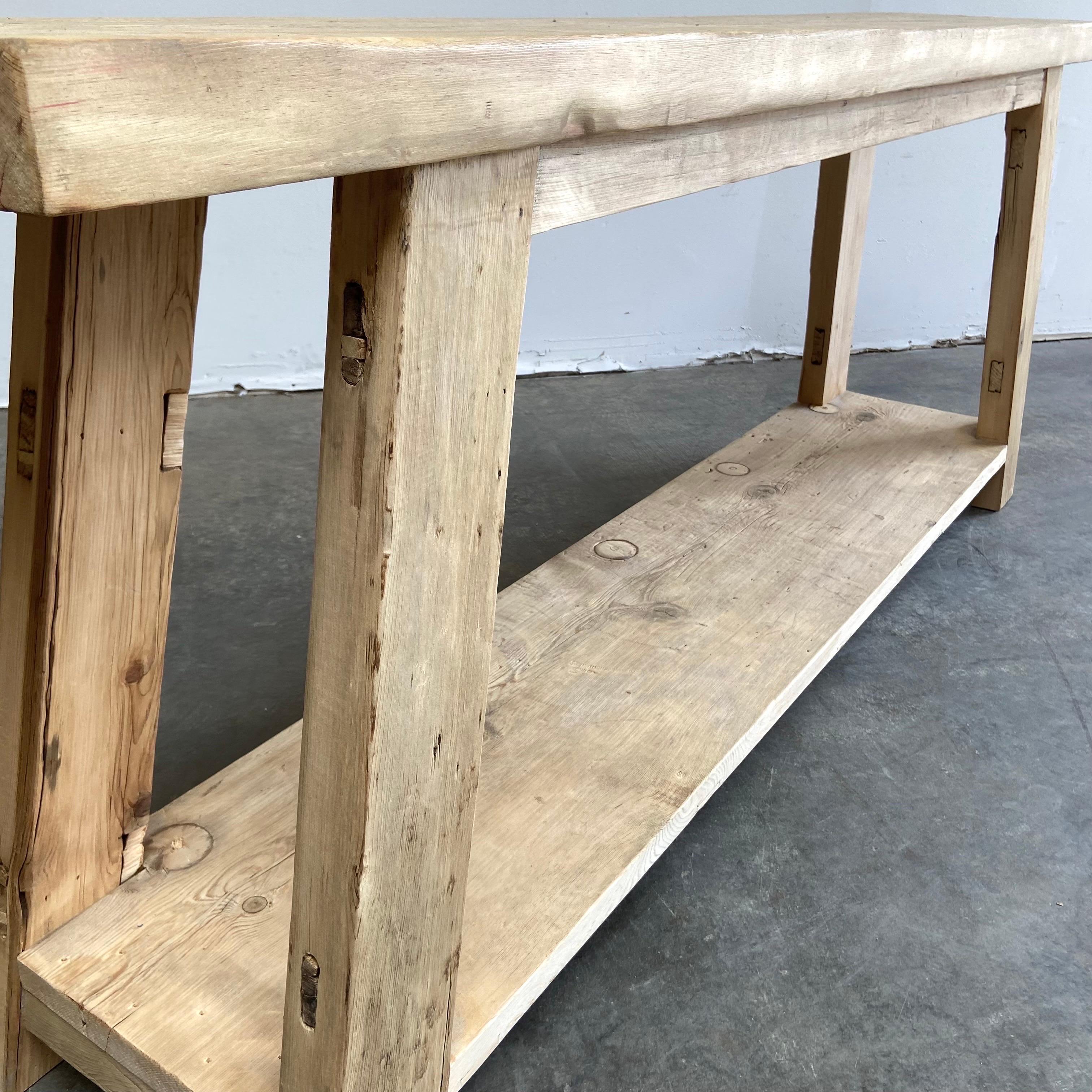 Custom Reclaimed Cypress Console Entry or Sofa Table 5