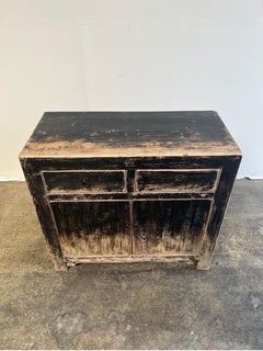 Armadio a 2 ante con cassetti in legno di olmo recuperato personalizzato