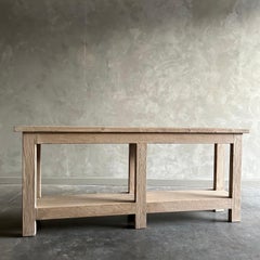 Console en bois d'orme récupéré avec étagère