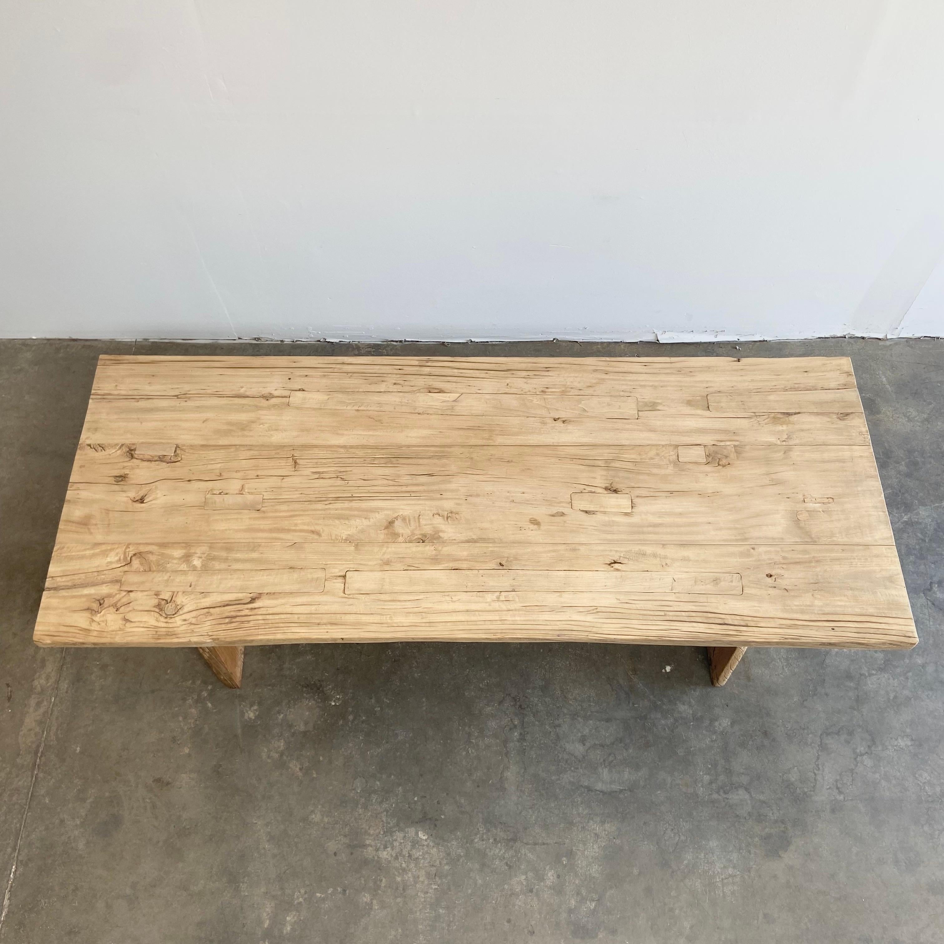 Custom Reclaimed Elm Wood Dining Table at 1stDibs reclaimed elm
