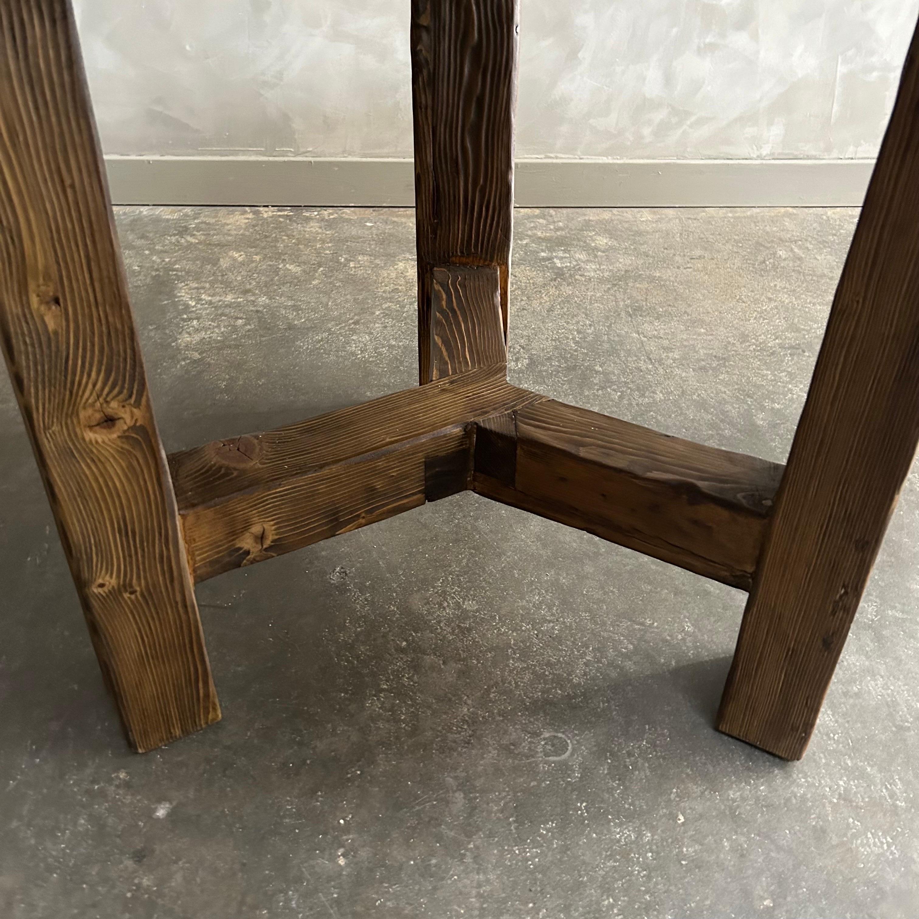 Benutzerdefinierte Reclaimed Ulme Wood Esstisch in dunklen Finish 48