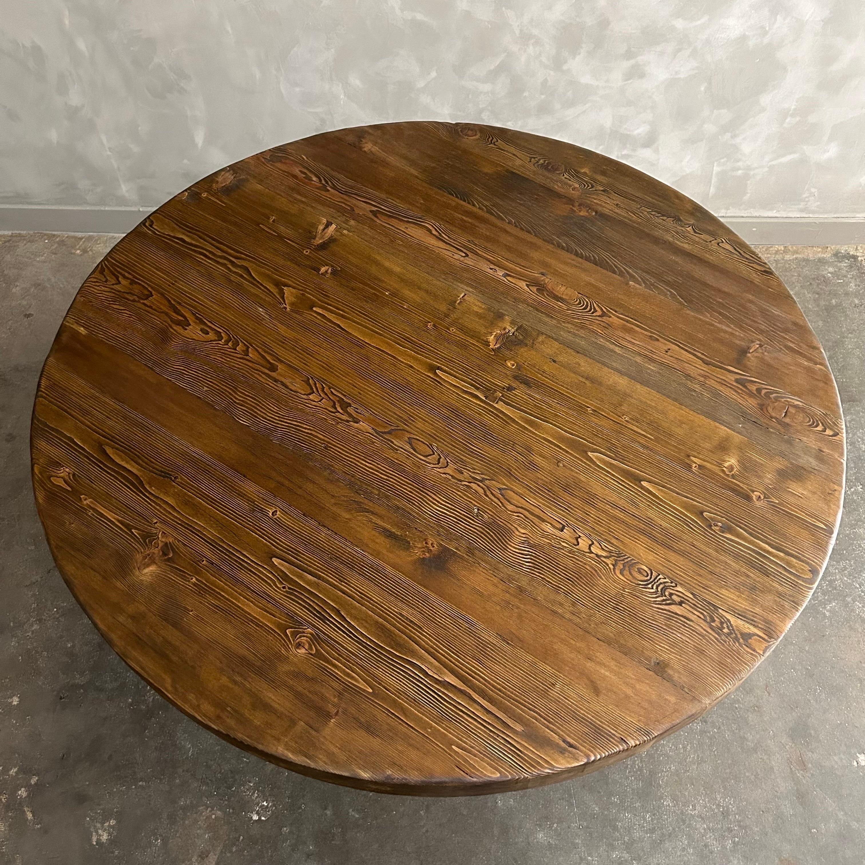 Benutzerdefinierte Reclaimed Ulme Wood Esstisch in dunklen Finish 48