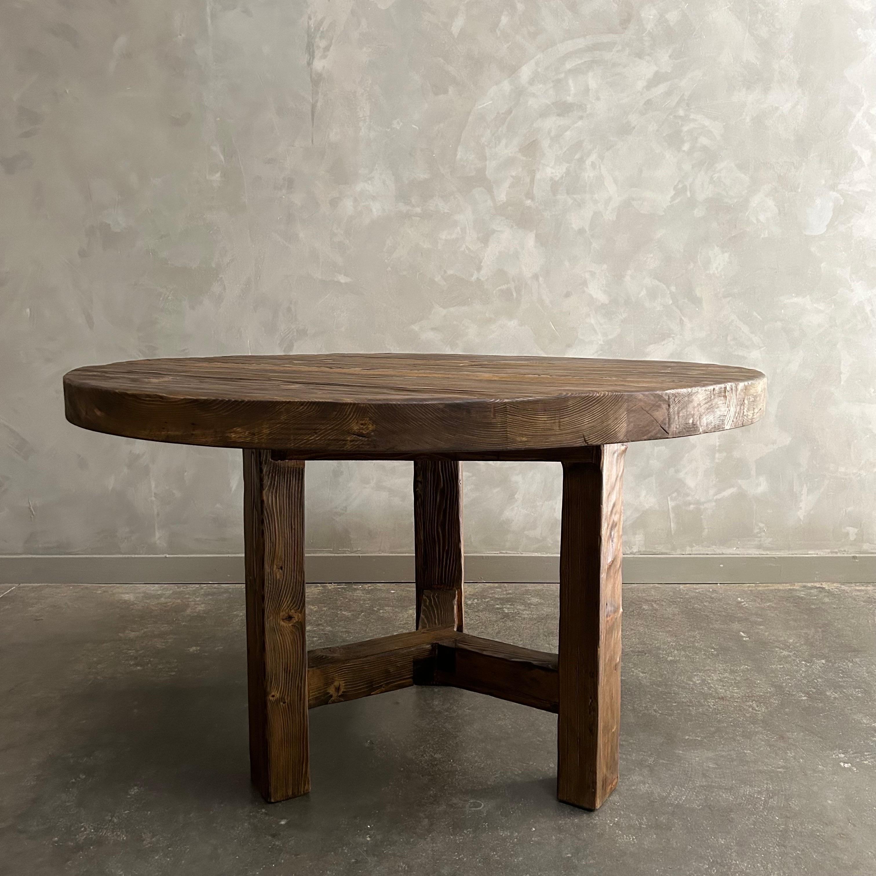 Benutzerdefinierte Reclaimed Ulme Wood Esstisch in dunklen Finish 48