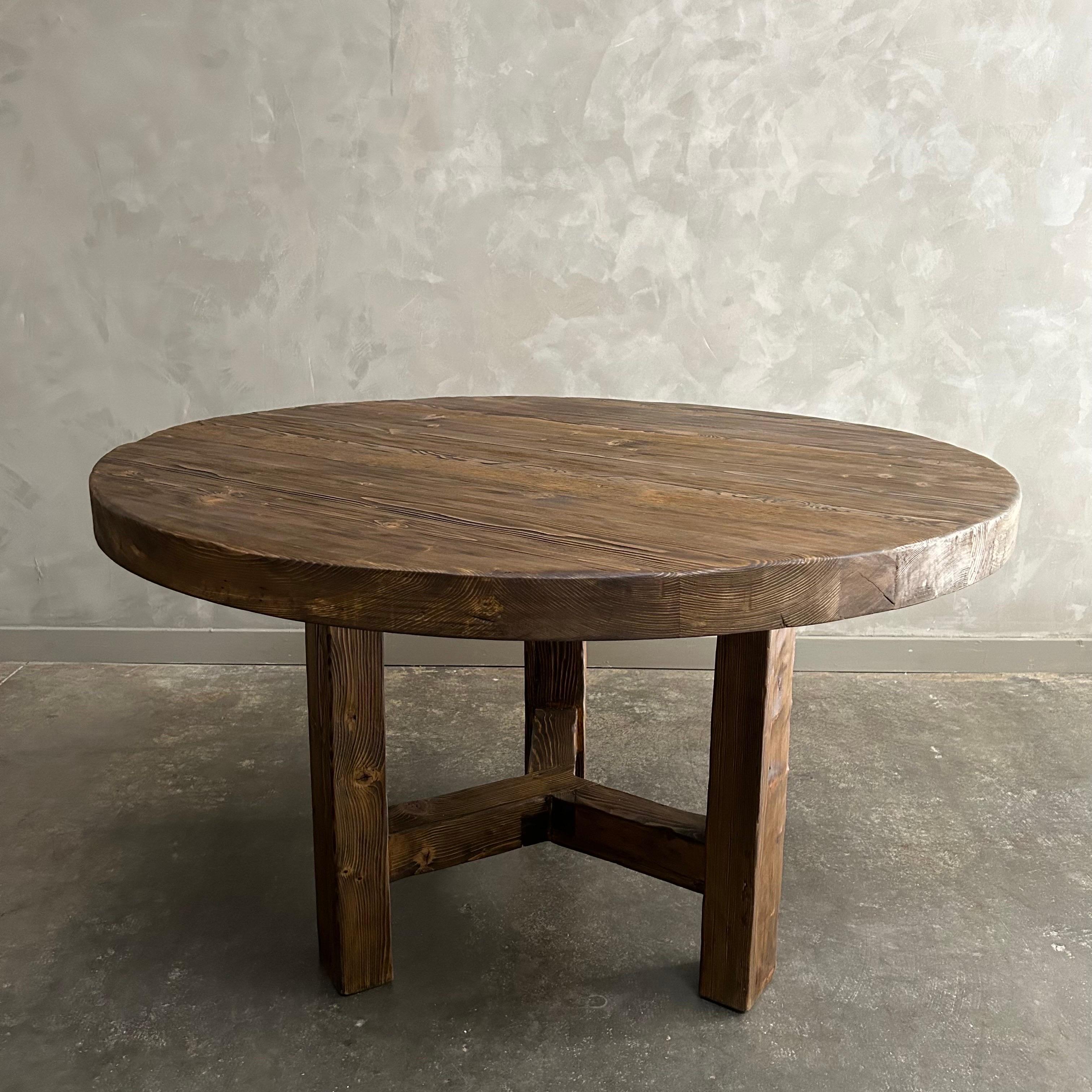 Benutzerdefinierte Reclaimed Ulme Wood Esstisch in dunklen Finish 48