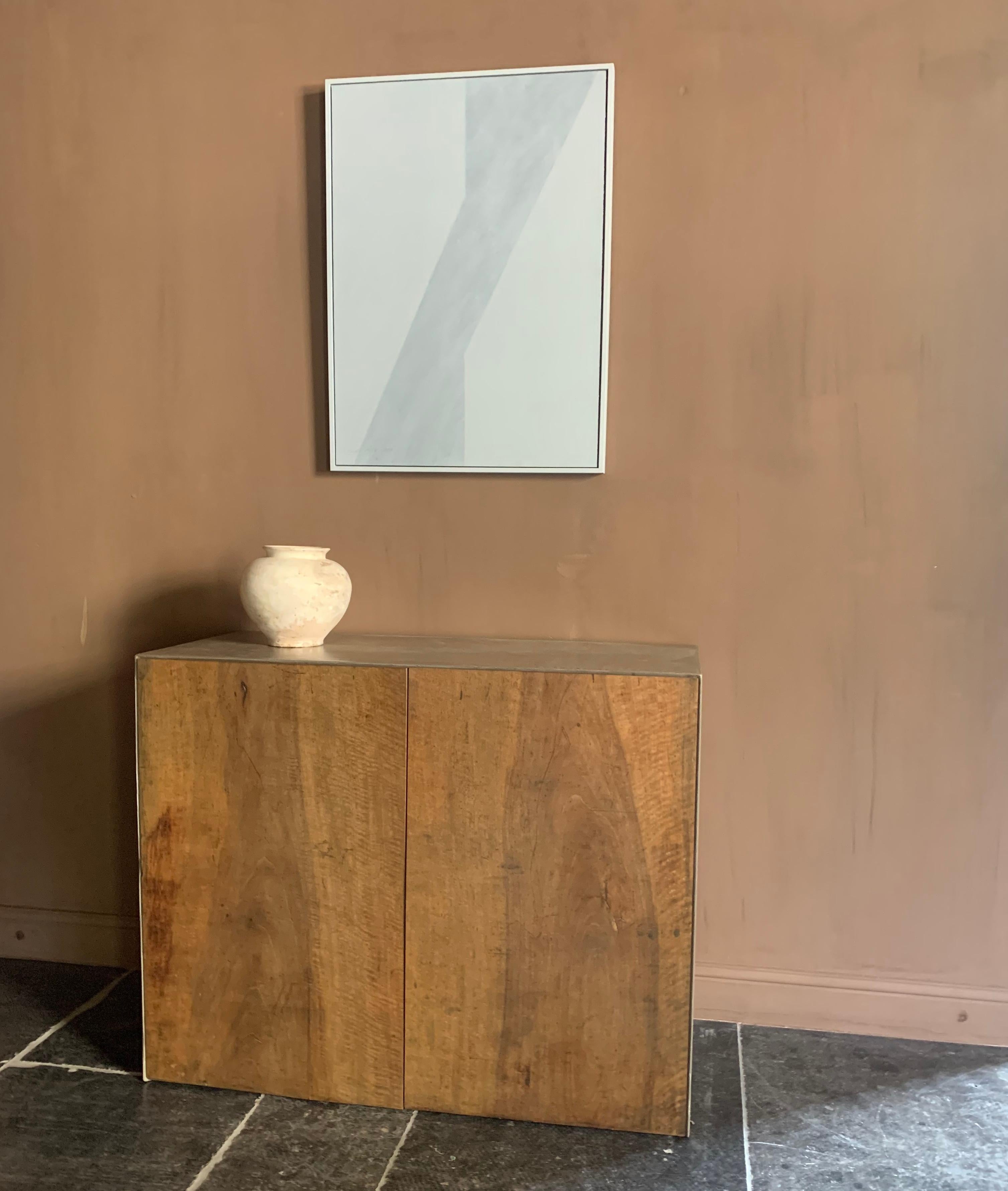 Custom Reclaimed Walnut and Marbleplaster Chest of Drawers 4