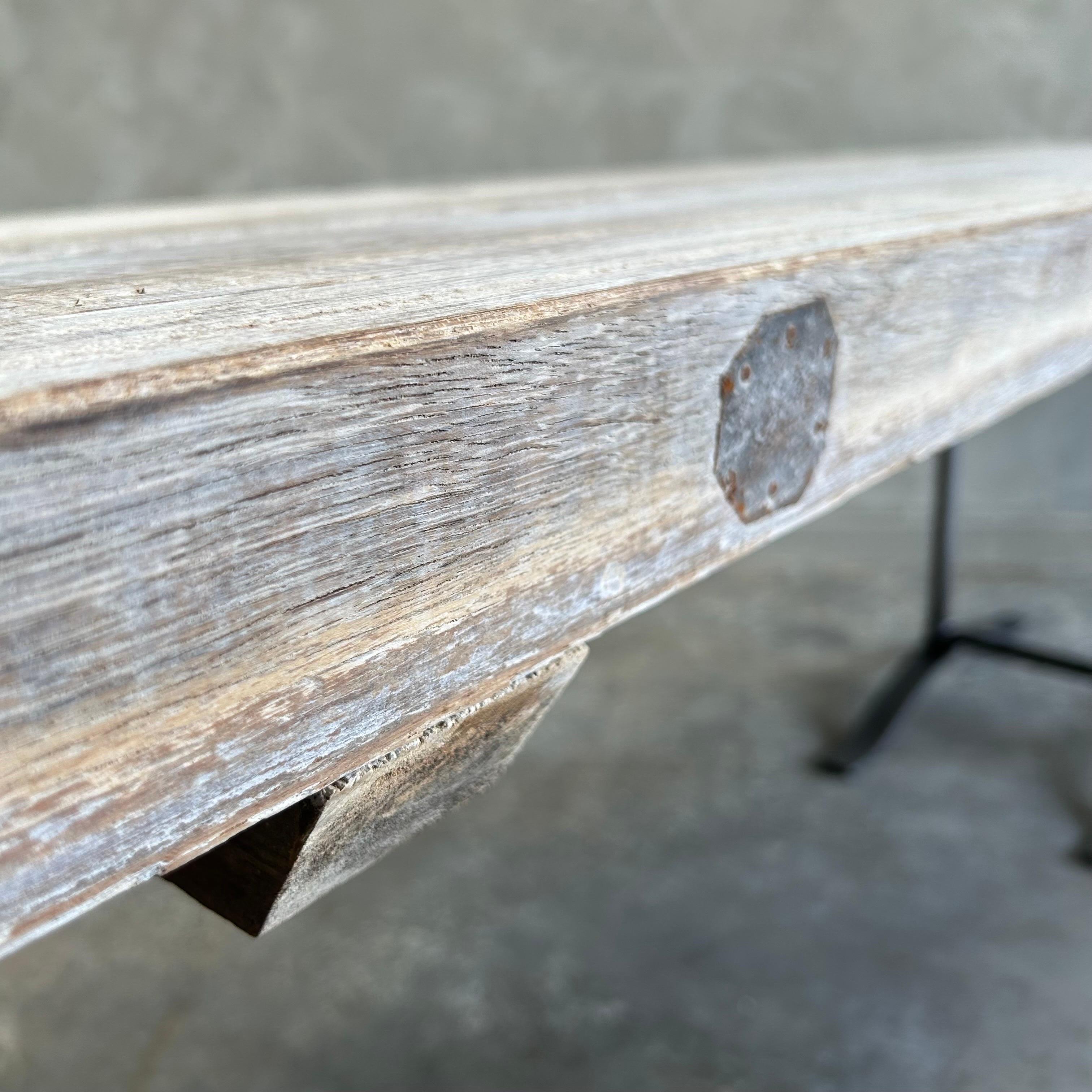 Custom Reclaimed Wood and Iron Console Table 7
