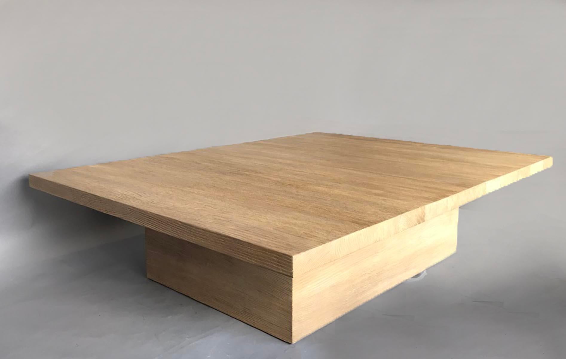 American Custom Wood Modern Coffee Table by Dos Gallos Studio For Sale