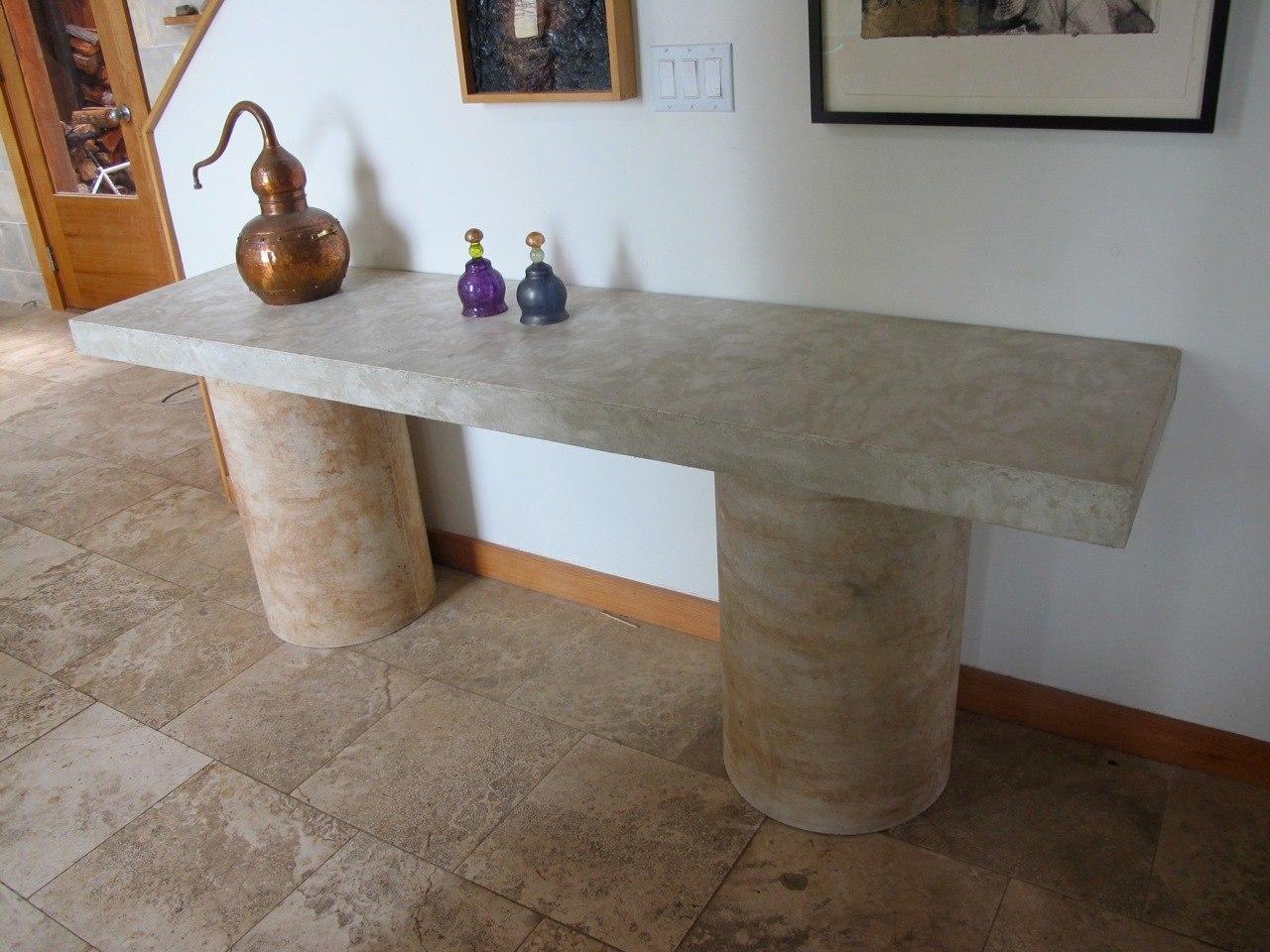 Custom Rectangular Concrete Bench or Dining, Console, Coffee Table Tops For Sale 1