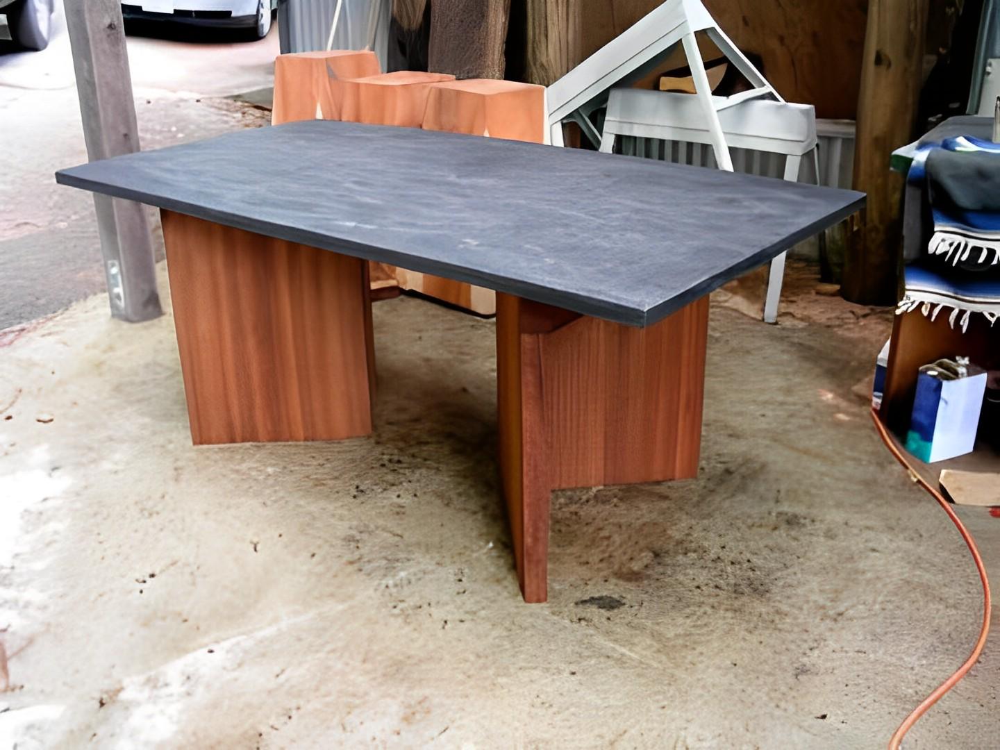 Custom Rectangular Concrete Bench or Dining, Console, Coffee Table Tops For Sale 4