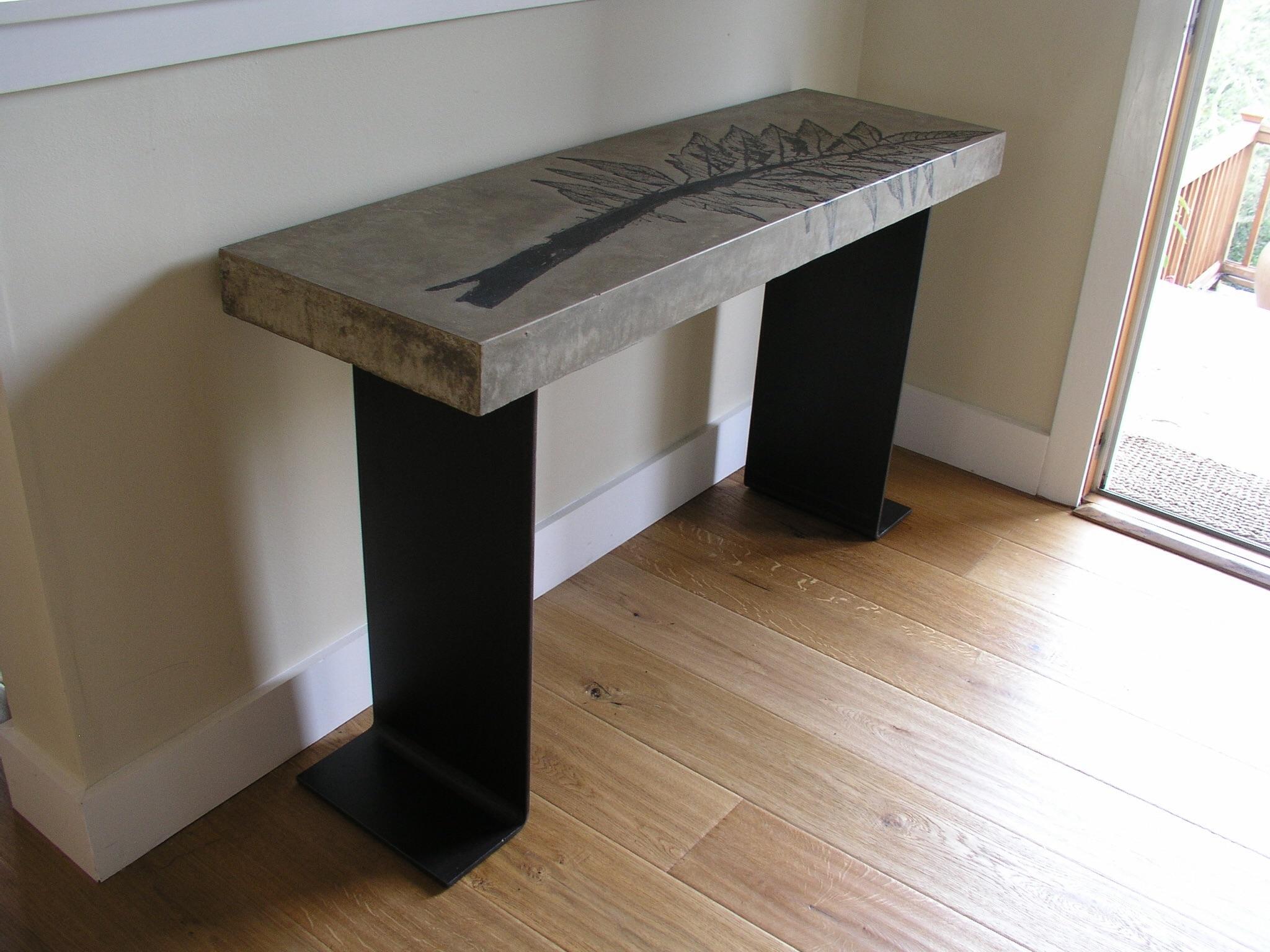 custom concrete bench