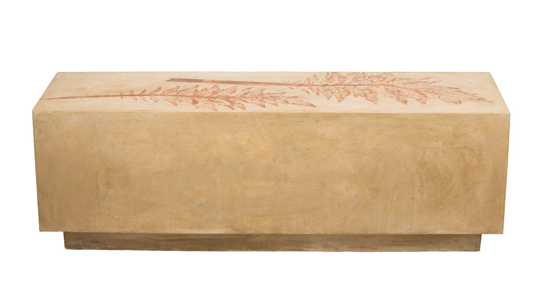 Modern Custom Rectangular Concrete Bench, 'Skye' For Sale