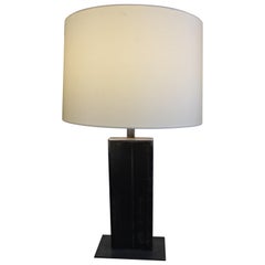 Custom Rectangular Steel Table Lamp, Large Version
