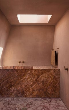 Lavandino / bacino per vanità in travertino rosso personalizzato