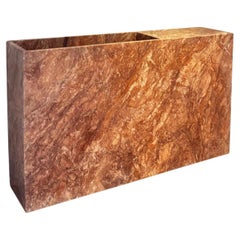 Custom Red Travertine Sink / Vanity Basin
