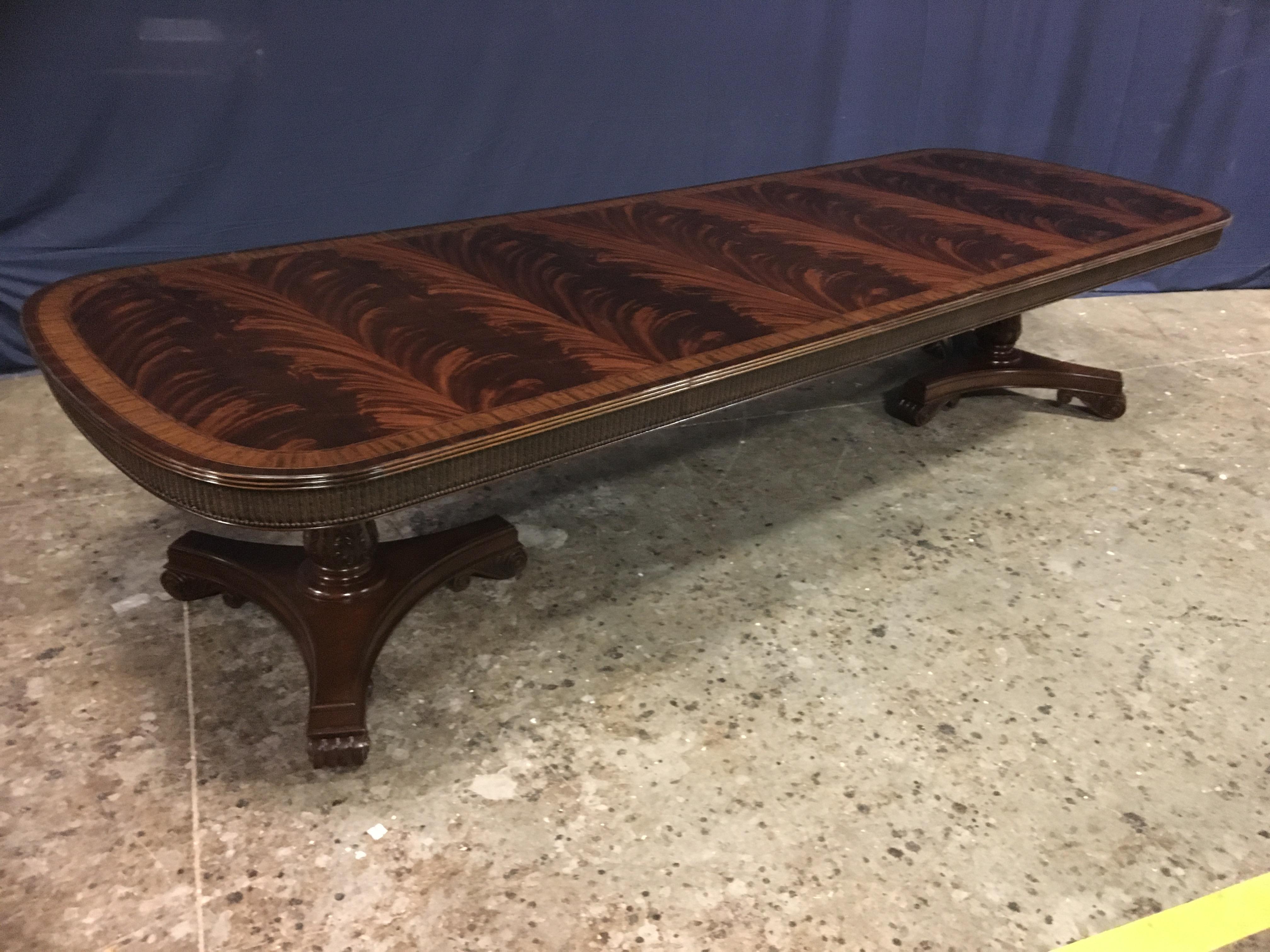Custom Regency Style Mahogany Dining Table by Leighton Hall 5