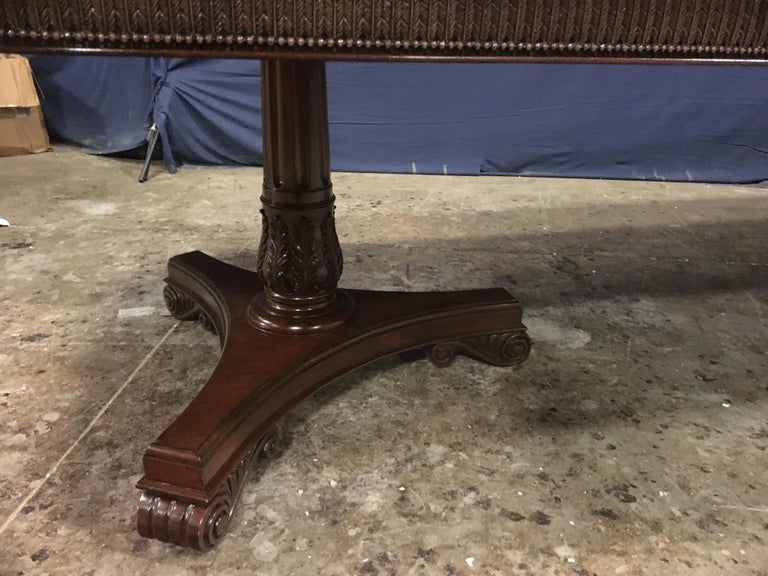 Custom Regency Style Mahogany Dining Table by Leighton Hall For Sale 3