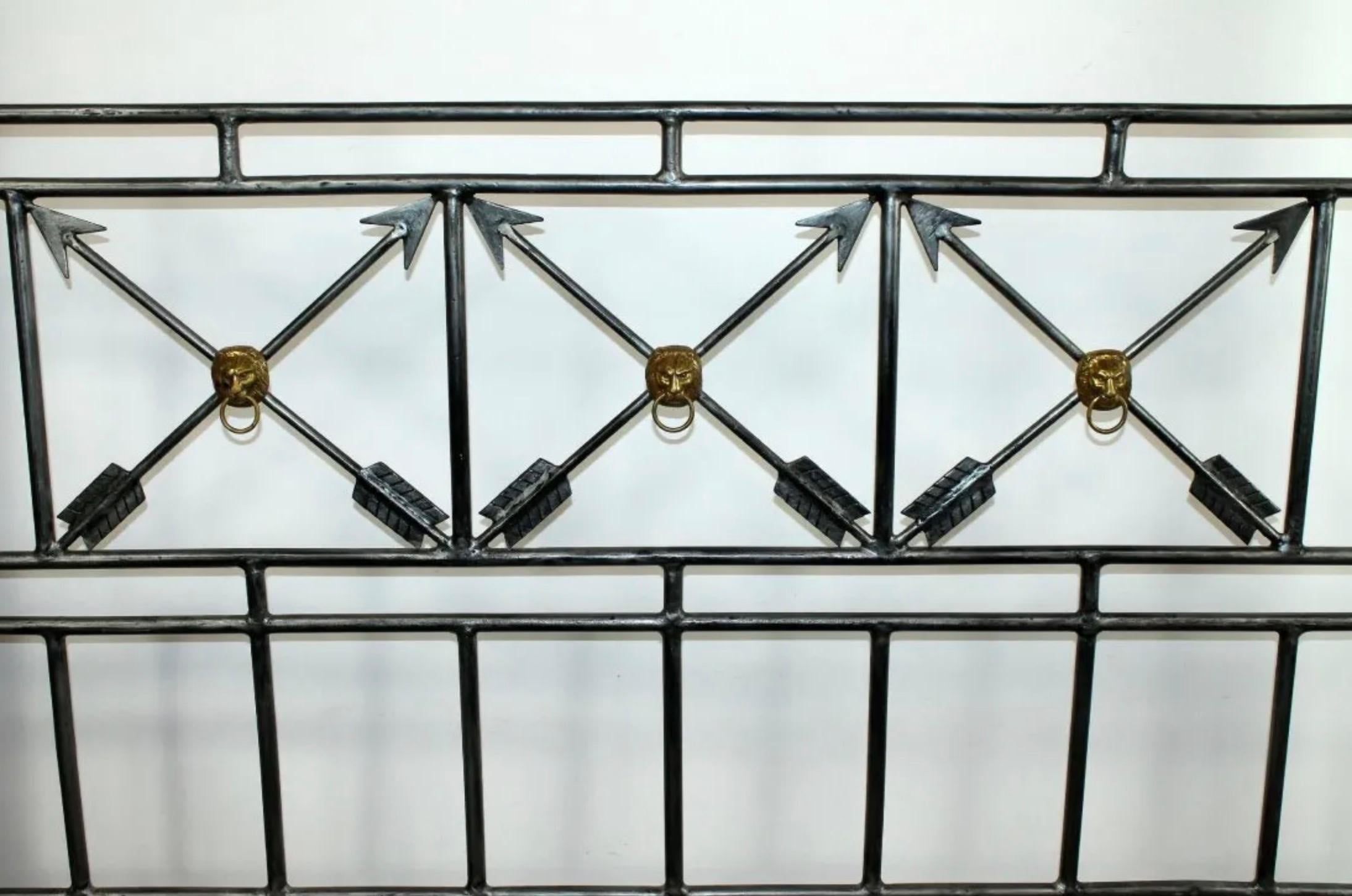 antique brass queen bed
