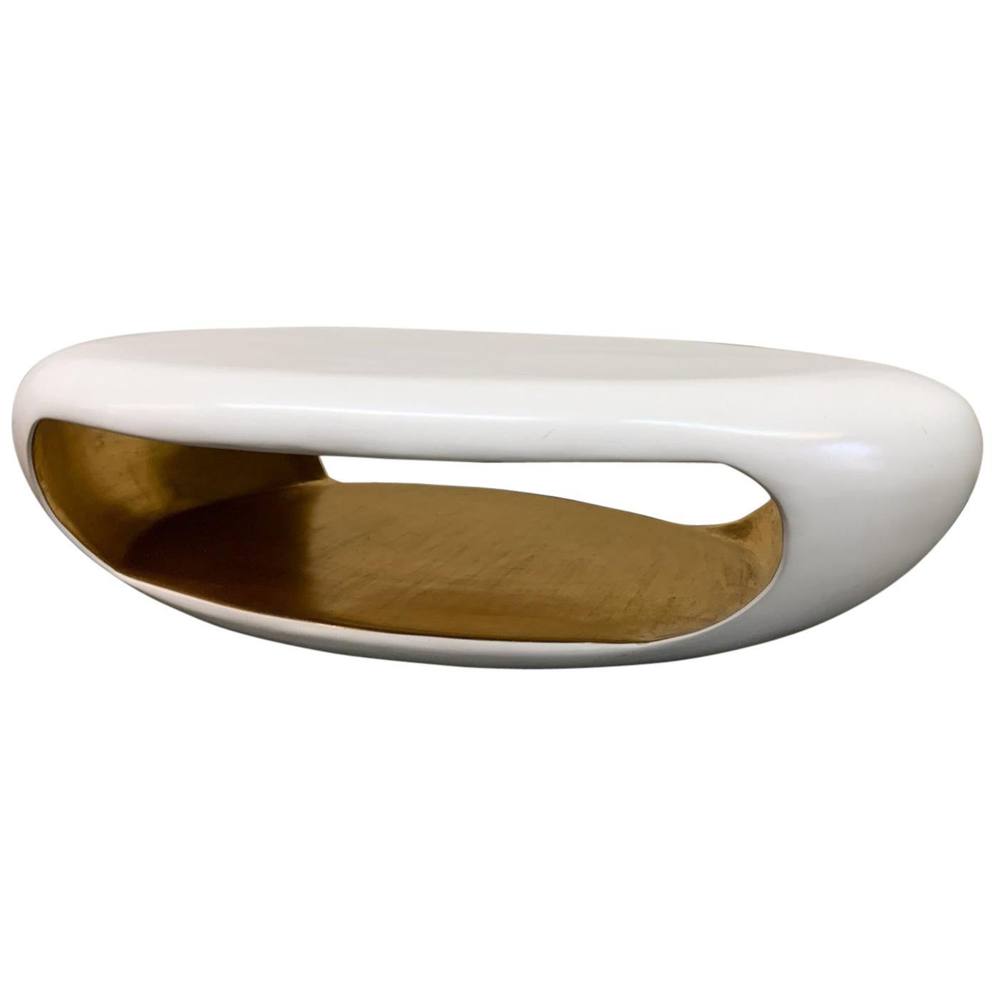 Custom Resin Egg Cocktail Table For Sale